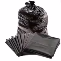 کیسه زباله پلاستیک نایلون مشکی سایز 55در70 سانتی متر  برای مصارف خانگی اداری و... 