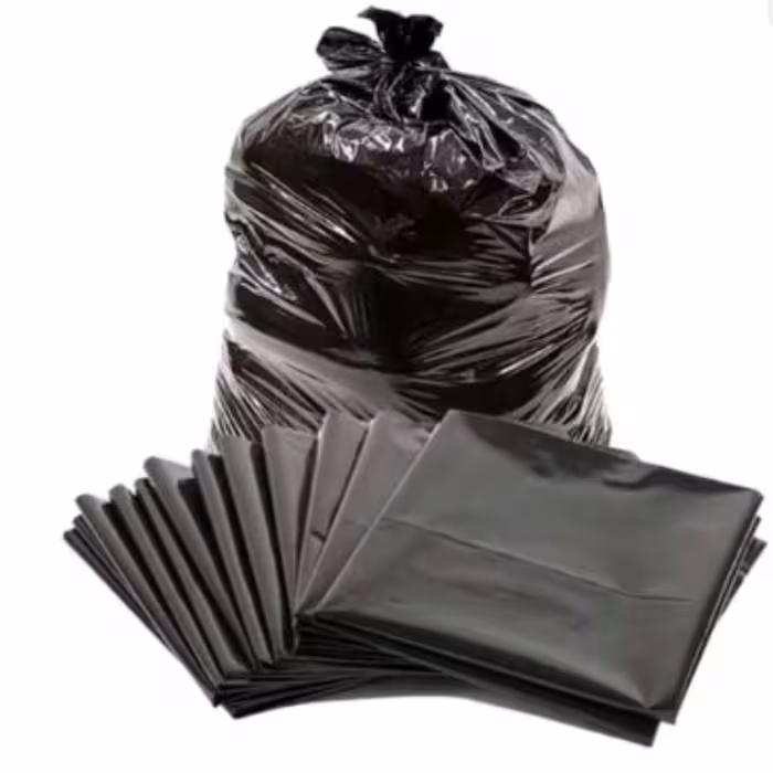 کیسه زباله پلاستیک نایلون مشکی سایز 55در70 سانتی متر  برای مصارف خانگی اداری و... 