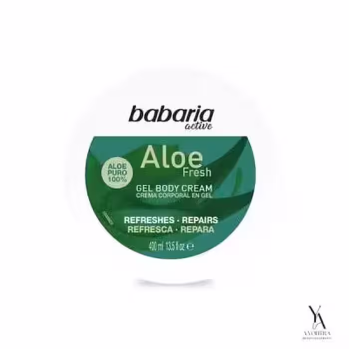 ژل کرم بدن ترمیم کننده آلوئه ورا باباریا BABARIA حجم 400 میل