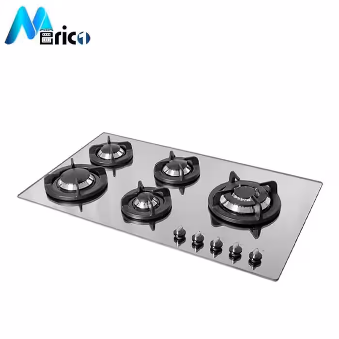 گاز رومیزی اخوان کد v7s پنج شعله شیشه مشکی