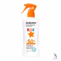 اسپری ضد آفتاب کودک باباریا BABARIA حاوی SPF50 مناسب انواع پوست حجم 200 میل