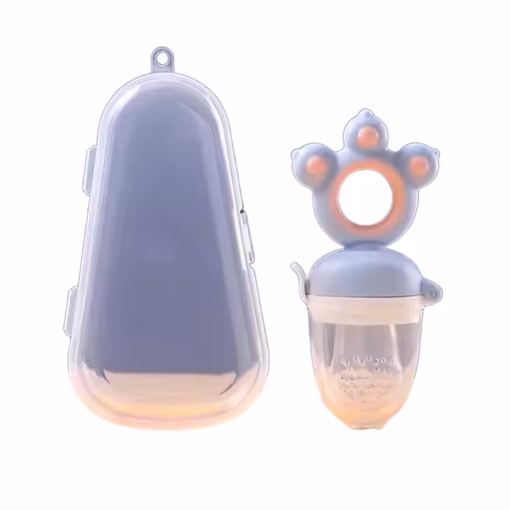 میوه خوری نوزاد مدل دسته پنجه سبز و آبی