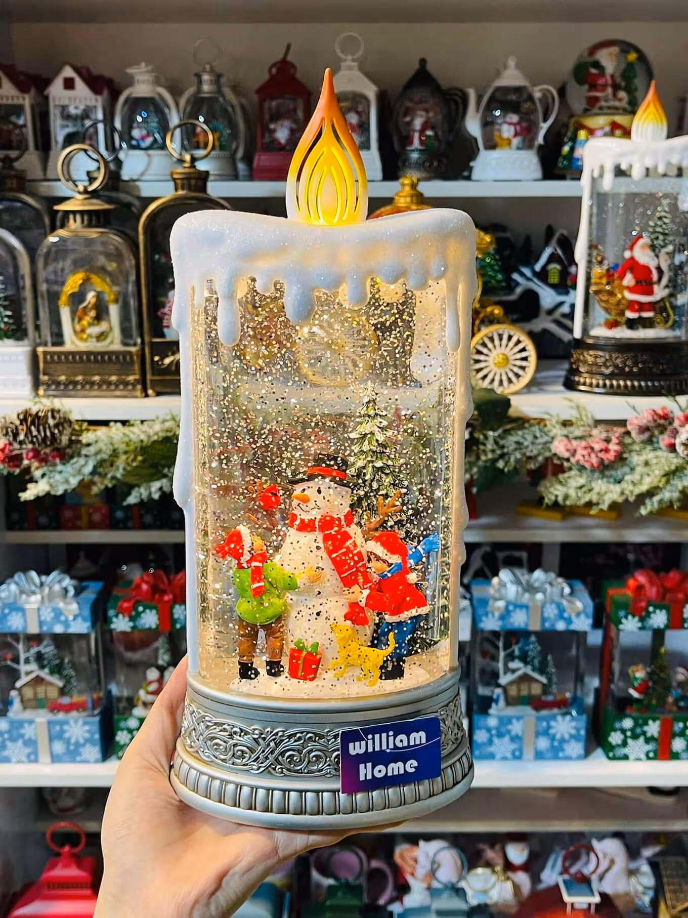 شمعدان بزرگ آدم برفی کریسمس