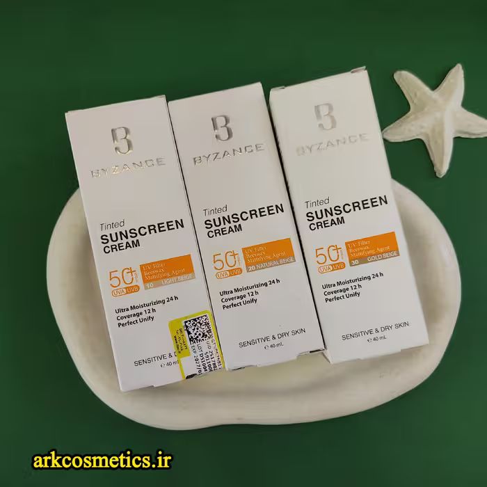 ضد آفتاب رنگی بیزانس SPF50 مناسب پوست خشک