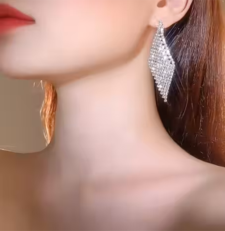 گوشواره دخترانه تنیسی نگیندار کد4