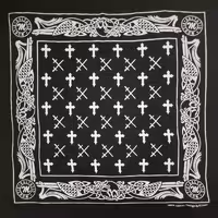 باندانا نخی طرح صلیب مشکی