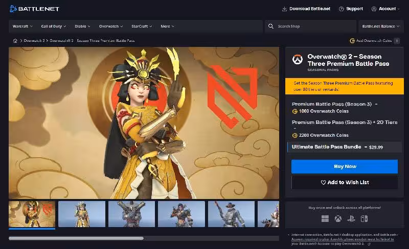 سی دی کی اورجینال Overwatch 2 – Ultimate Battle Pass Bundle کامپیوتر (PC)