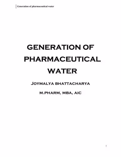 خرید و دانلود نسخه کامل کتاب Generation of pharmaceutical water