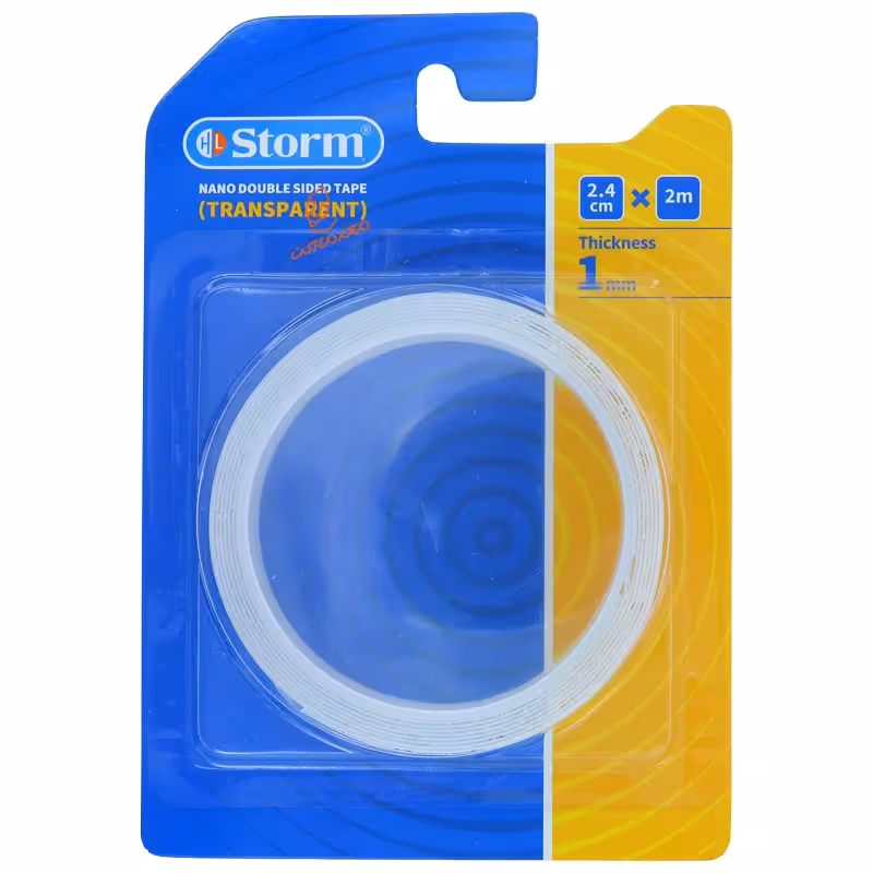 قیمت و خرید چسب دو طرفه شطرنجی شفاف 2424 استورم STORM