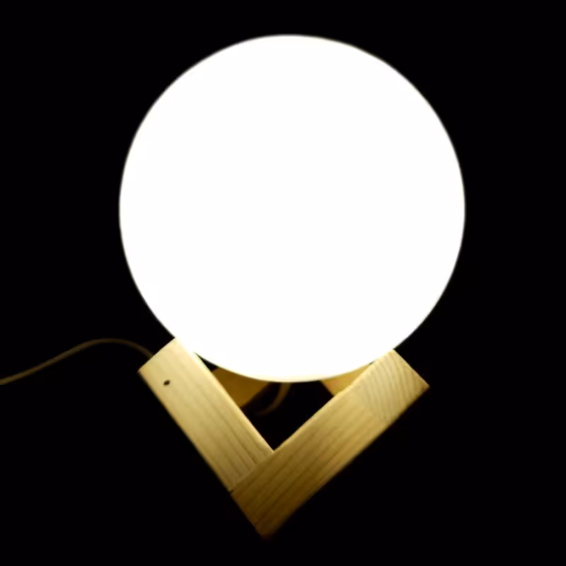 آباژور سنگ نمک مدل چراغ دار