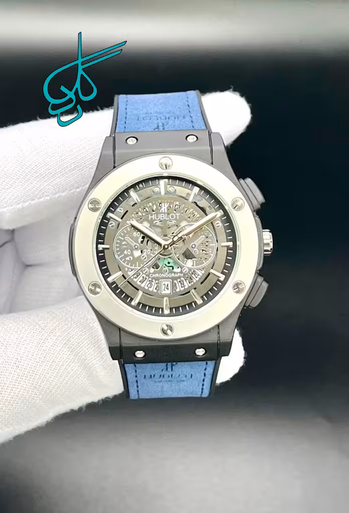 خرید ساعت مردانه هابلوت بند جیر طرح کرنو تک موتوره کیفیت عالی کد 1923927 - ردگل