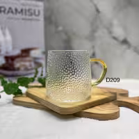 لیوان پیرکس دسته طلایی دونه برفی