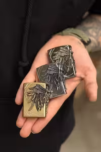 فندک طرح زیپو فرشته سه بعدی