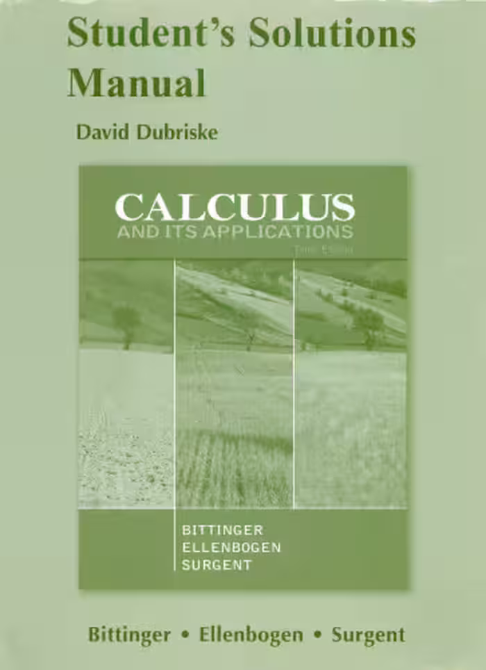 خرید و دانلود نسخه کامل کتاب Student's Solutions Manual for Calculus and Its Applications, Tenth Edition