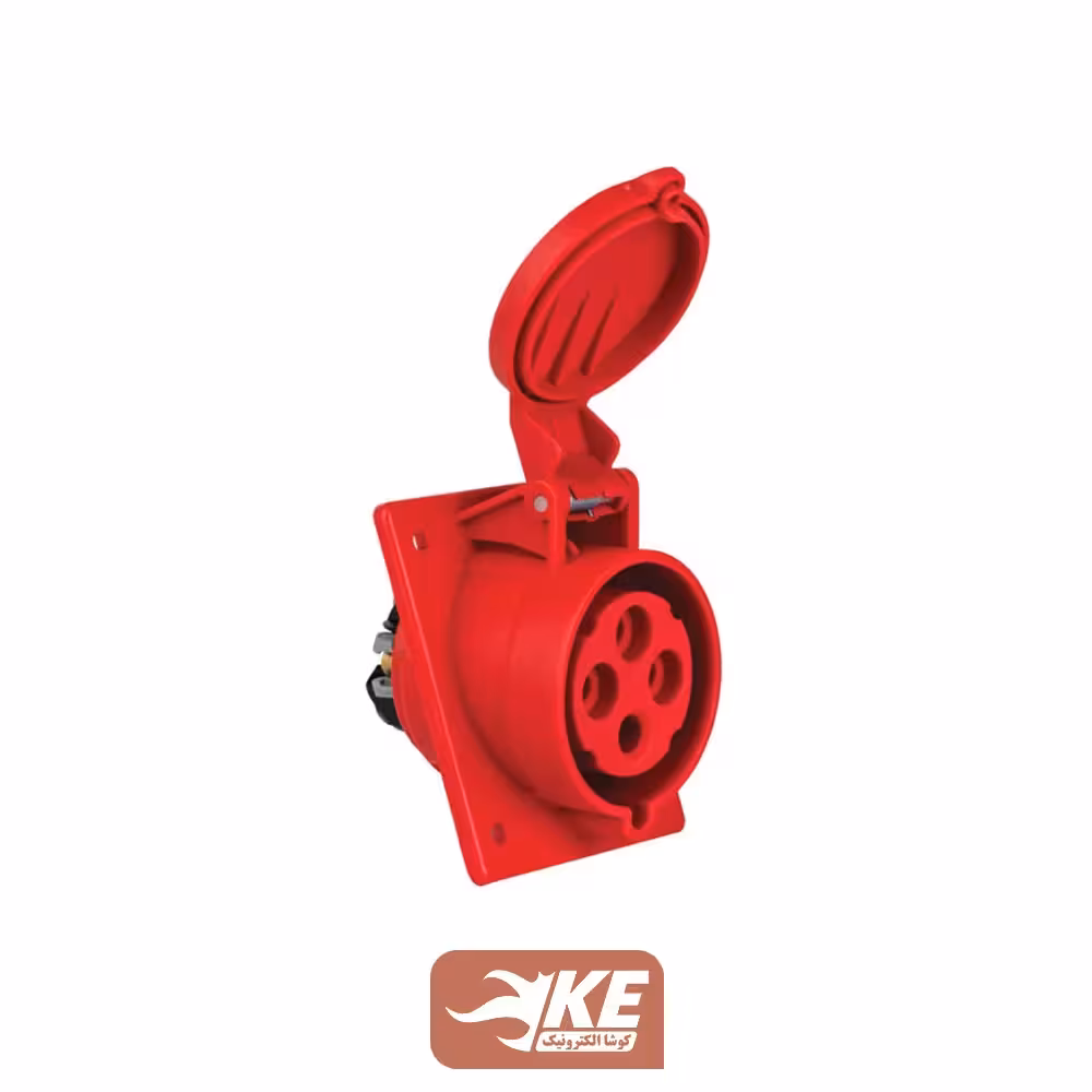 پریز تابلویی زاویهدار 4 شاخه 32 آمپر Mete Enerji مدل 406517v