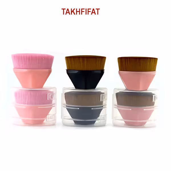 براش کرم پودر جادویی چند ضلعی رنگی ( foundation brush colored )