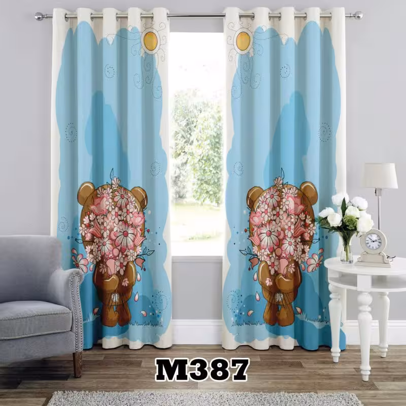 پرده سه بعدی طرح خرس