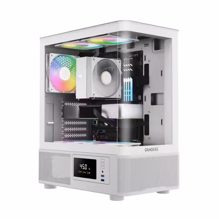 کیس گیم دیاس GAMDIAS ATLAS E2 WH CG GAMING CASE