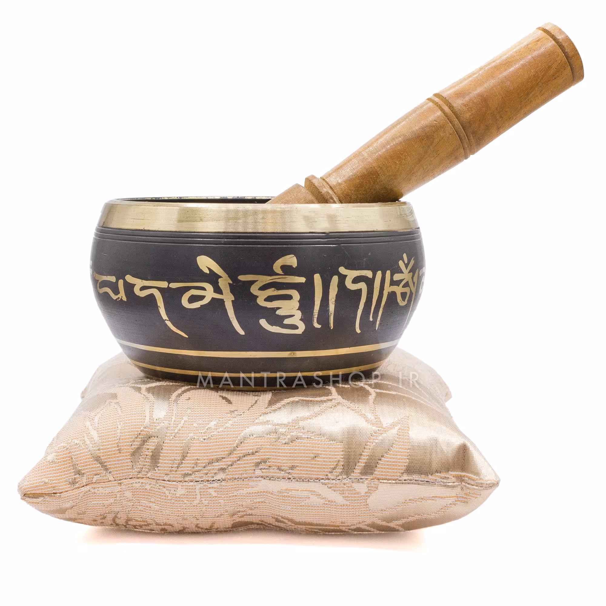 ست کاسه تبتی هندی مشکی نقش برجسته – قطر دهانه 10 سانتی متر