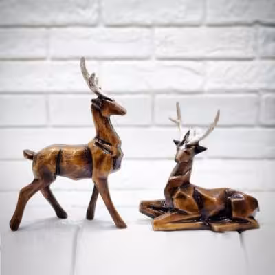 مجسمه گوزن گرافیک جفتی