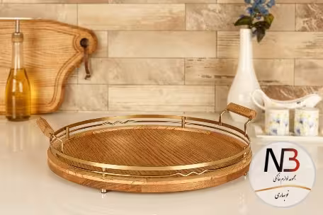 سینی گرد طلایی 411838 مدل  کاریزما بی وی کی