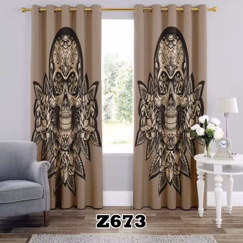 پرده سه بعدی طرح اسکلت