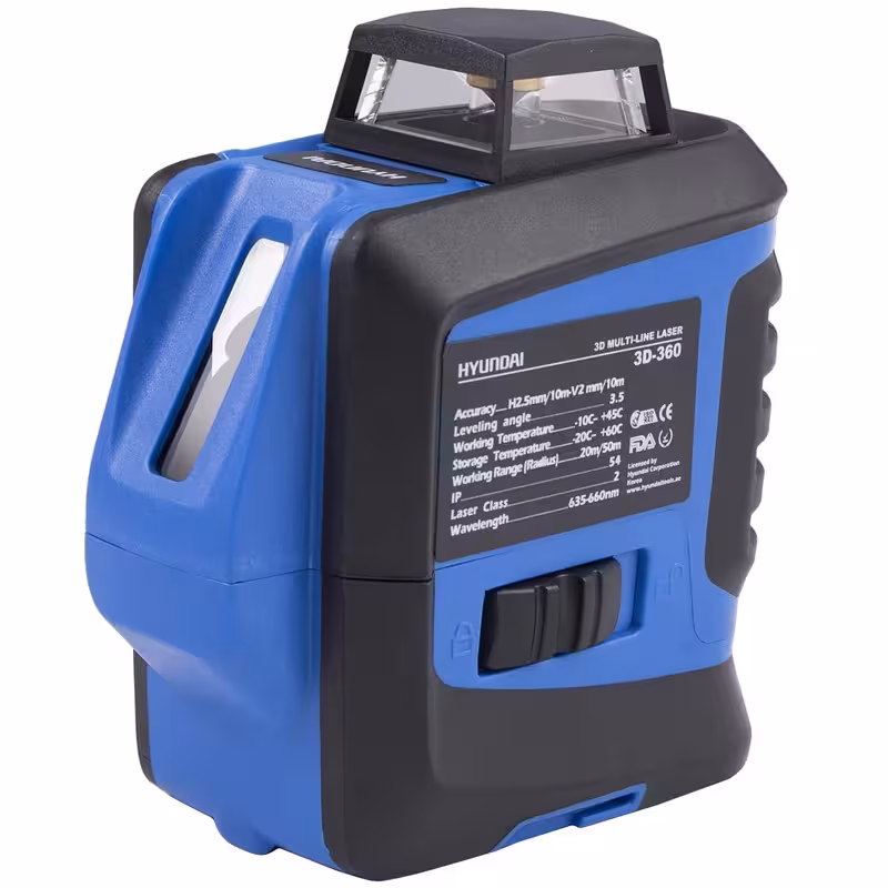 تراز لیزری هیوندای مدل 3D-360A-G (1 خط افقی   2 خط عمودی   شاقول دار)