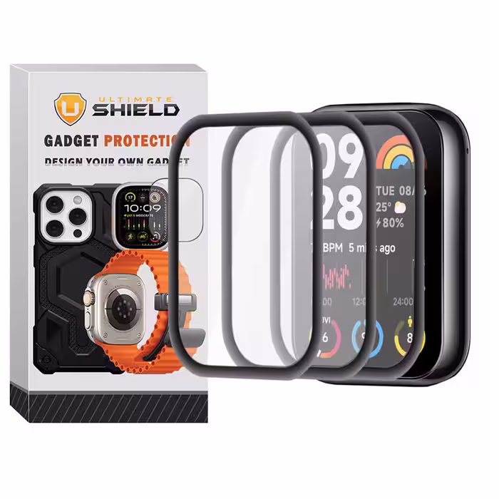 محافظ صفحه نمایش آلتیمیت شیلد مدل Nano Pmma مناسب برای ساعت هوشمند شیائومی Mi Band 8 Pro بسته سه عددی