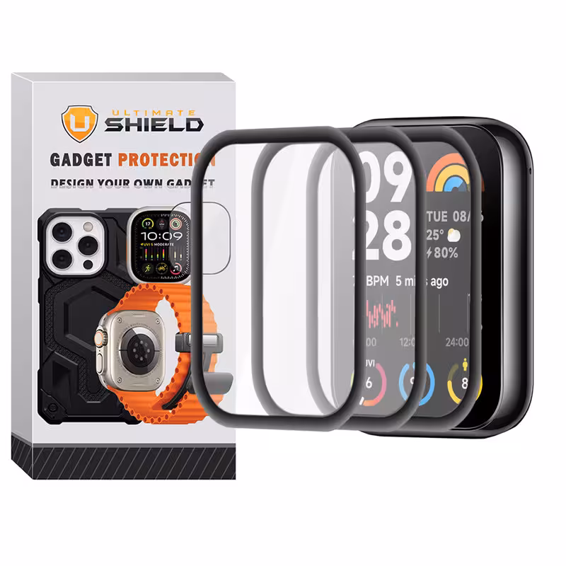 محافظ صفحه نمایش آلتیمیت شیلد مدل Nano Pmma مناسب برای ساعت هوشمند شیائومی Mi Band 8 Pro بسته سه عددی