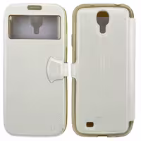 قاب Samsung S4 / i9500 لوگو Kaishi مدل کلاسوری طرح چرم / رنگ سفید – کد 41203