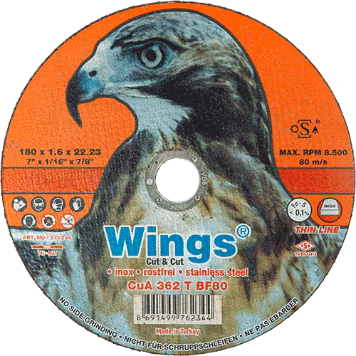 صفحه برش استیل سایز 1.6*180 برند عقاب Wings