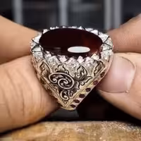 انگشتر عقیق یمنی کد 12112