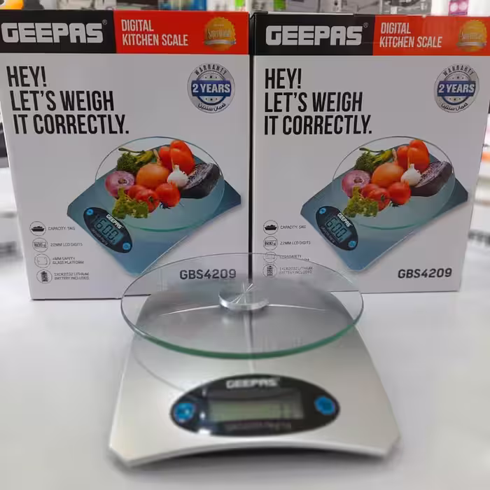 ترازوی آشپزخانه جیپاس Geepas مدل 4209 | ترازو دیجیتال 5 کیلوگرم
