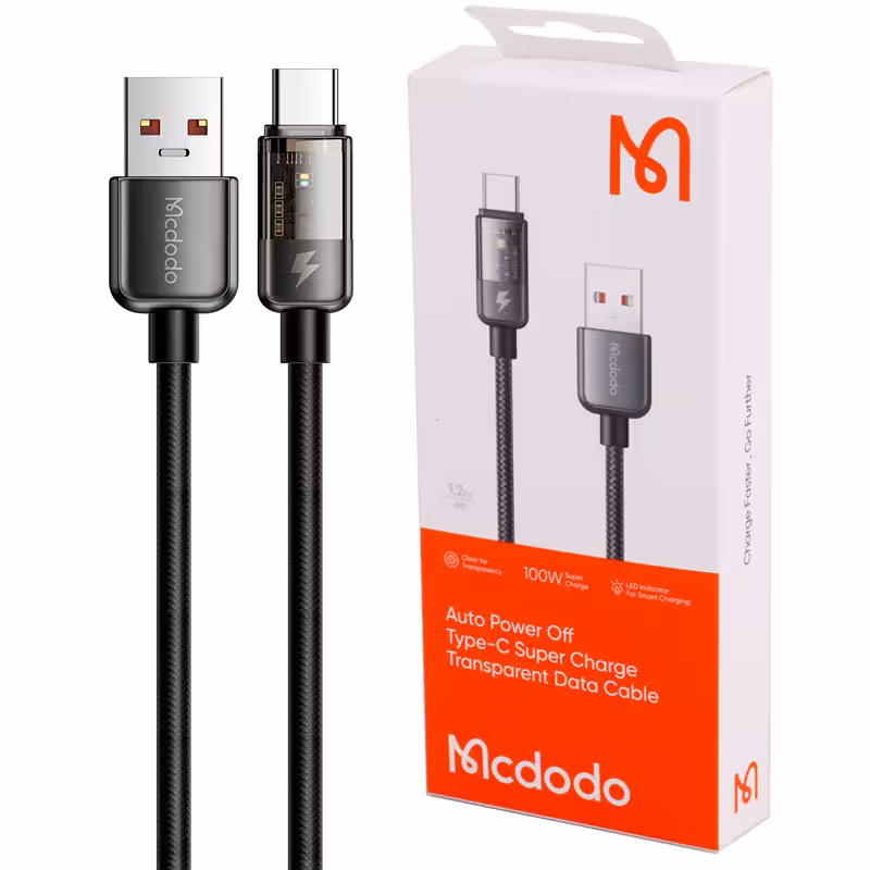 کابل تایپ سی فست شارژ Mcdodo CA-3150 6A QC4.0 100W 1.2m