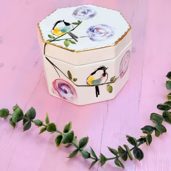 ظرف درب دار پرنده طرح دو