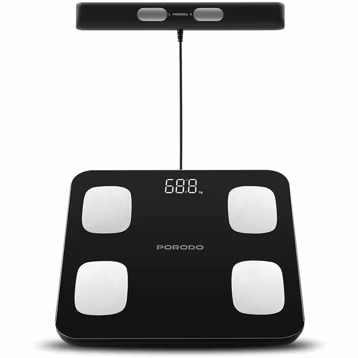 ترازوی هوشمند پرودو مدل Porodo Lifestyle Precise Analysis Smart Scale PD-LFST089-BK Description