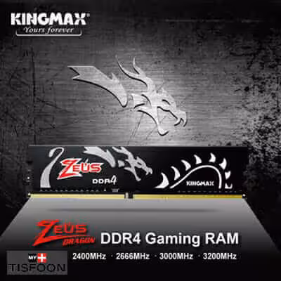 رم کامپیوتر کینگ مکس DDR4 مدل Zeus Dragon 3000Mhz CL16 ظرفیت 16 گیگابایت