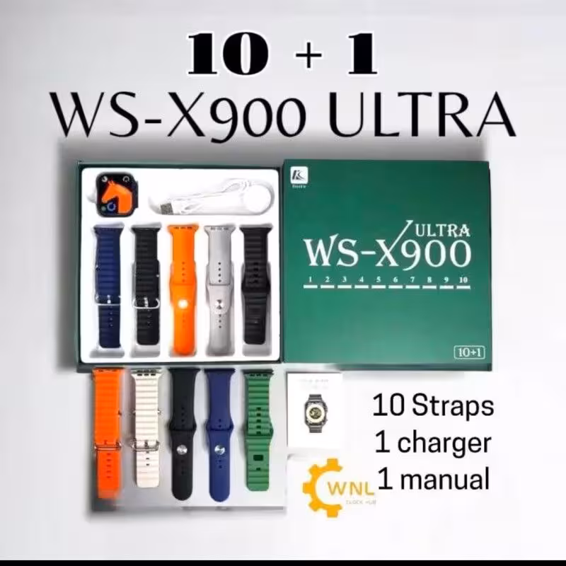 ساعت هوشمند WS-X900 Ultra | همراه 10 بند