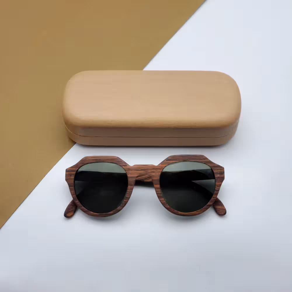 عینک چوبی دست‌ساز میدو مدل O033