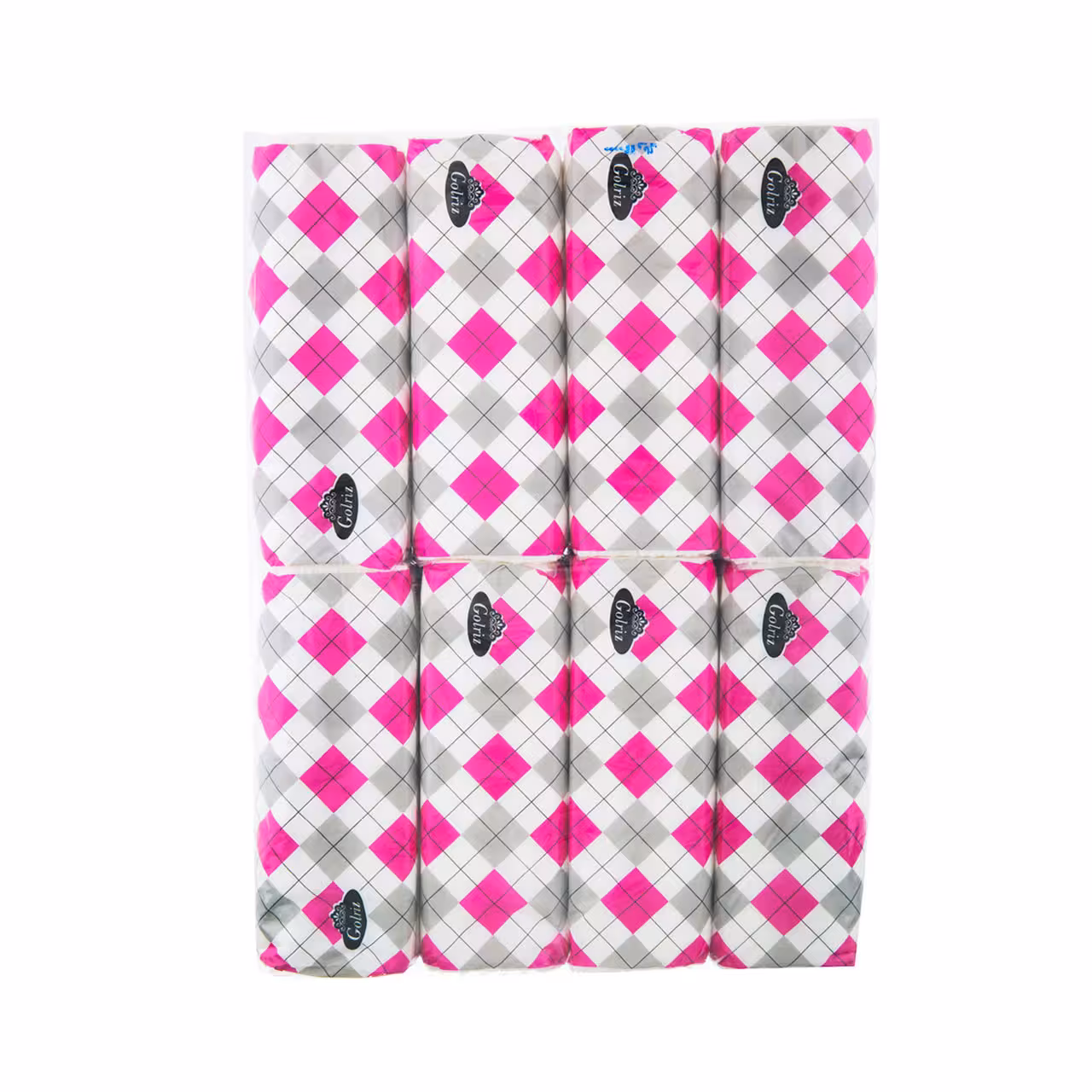 دستمال کاغذی اقتصادی گلریز طرح دیاموند بسته 8 عددی