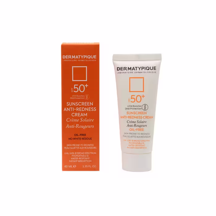 ضد آفتاب پوست قرمز و حساس  SPF50 درماتیپیک ANTI-REDNESS CREAM OIL FREE SUNSCREEN 40 ML SPF50  DERMATYPIQUE