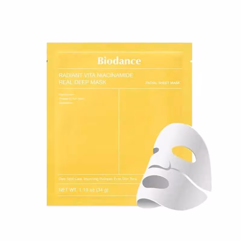 ماسک ورقه‌ ای ضد لک و ضد جوش نیاسینامید بایودنس Biodance حجم 30 گرم