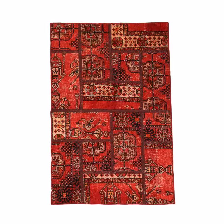 فرش دستباف یک و نیم متری مدل چهل تیکه کد 4030233