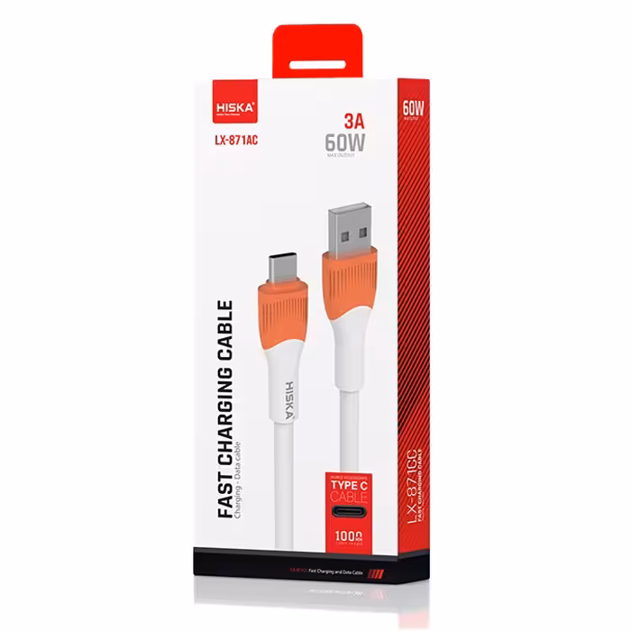 کابل تایپ سی (C-Type) هیسکا (HISKA) طول 1 متر 871AC-LX