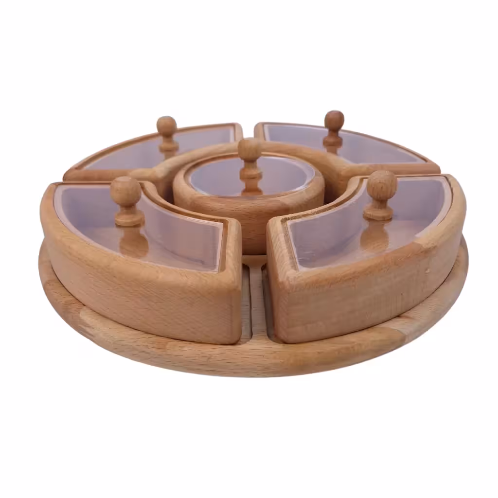 جعبه پذیرایی گرد 5 خانه درب پلکسی کد WD5884