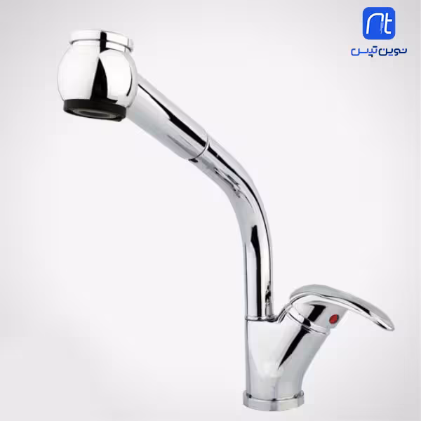شیر آشپزخانه شلنگدار راسان مدل مروارید