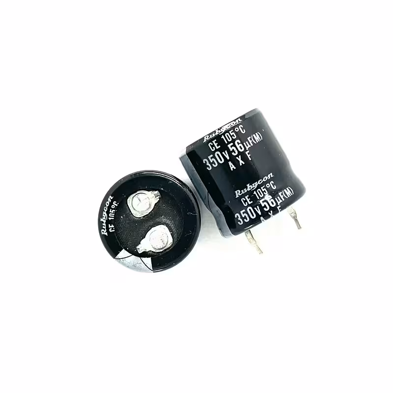 خازن 56 میکروفاراد 350 ولت ژاپنی Rubycon