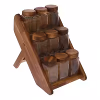 جا ادویه لاناوود مدل دومینو – 9 عددی دو حالته چوب آکاسیا