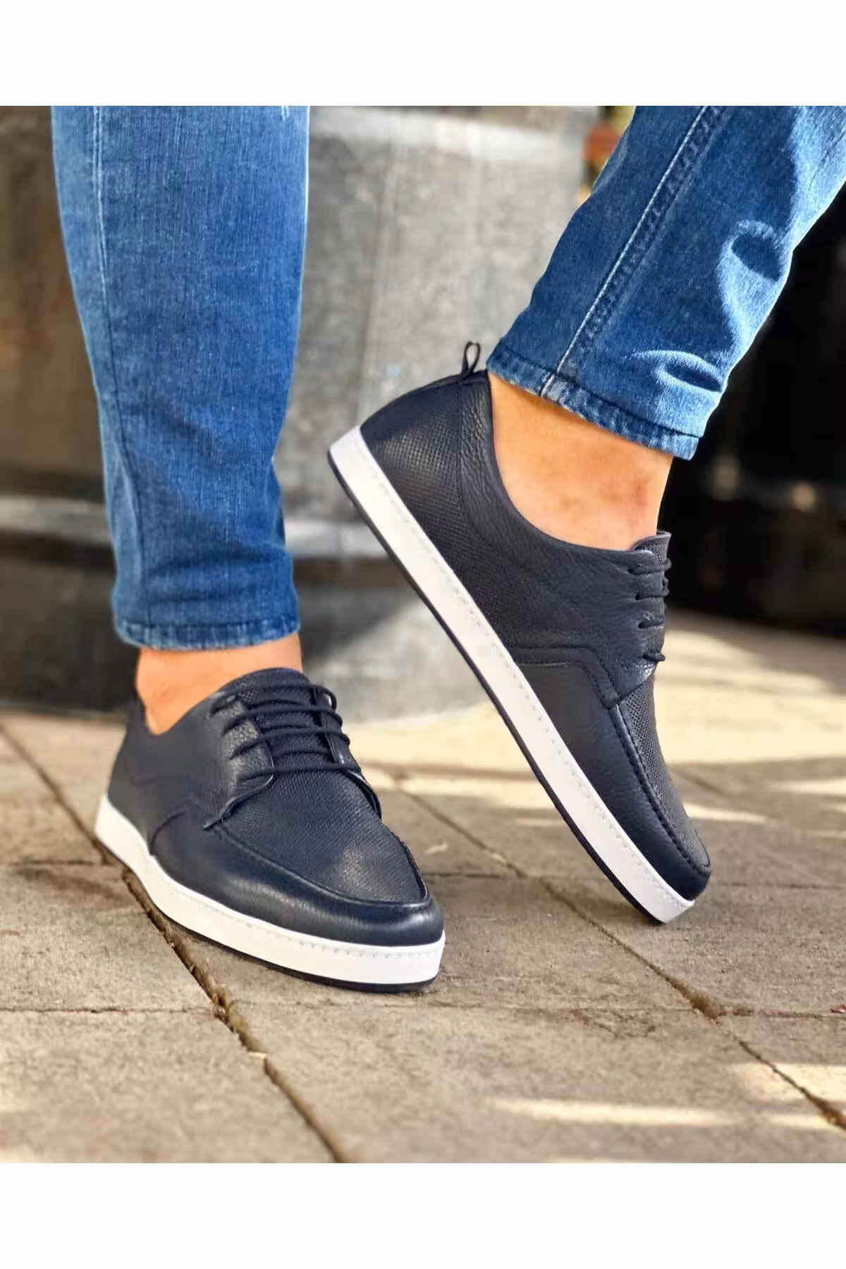 کفش های کژوال آبی مردانه NAVY 9015 &#039;S اورجینال ByItallanoshoes