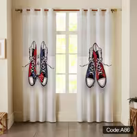 پرده پانچی مخمل چاپی پسرانه کد A 86